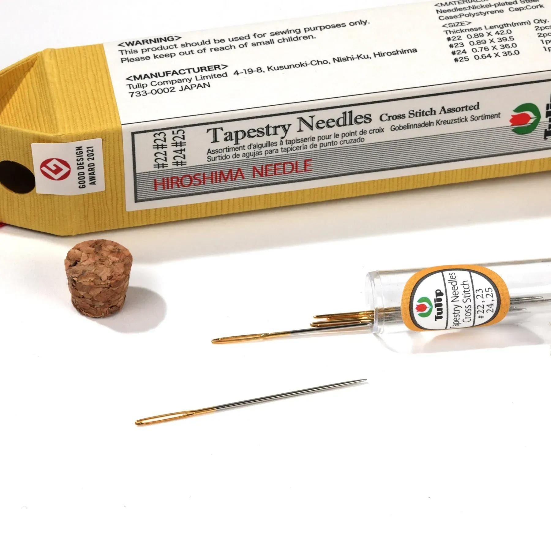 Tulip Tapestry Needles Set: Cross Stitch & Needlepoint (6 pcs, Sizes 22-25) THN-029