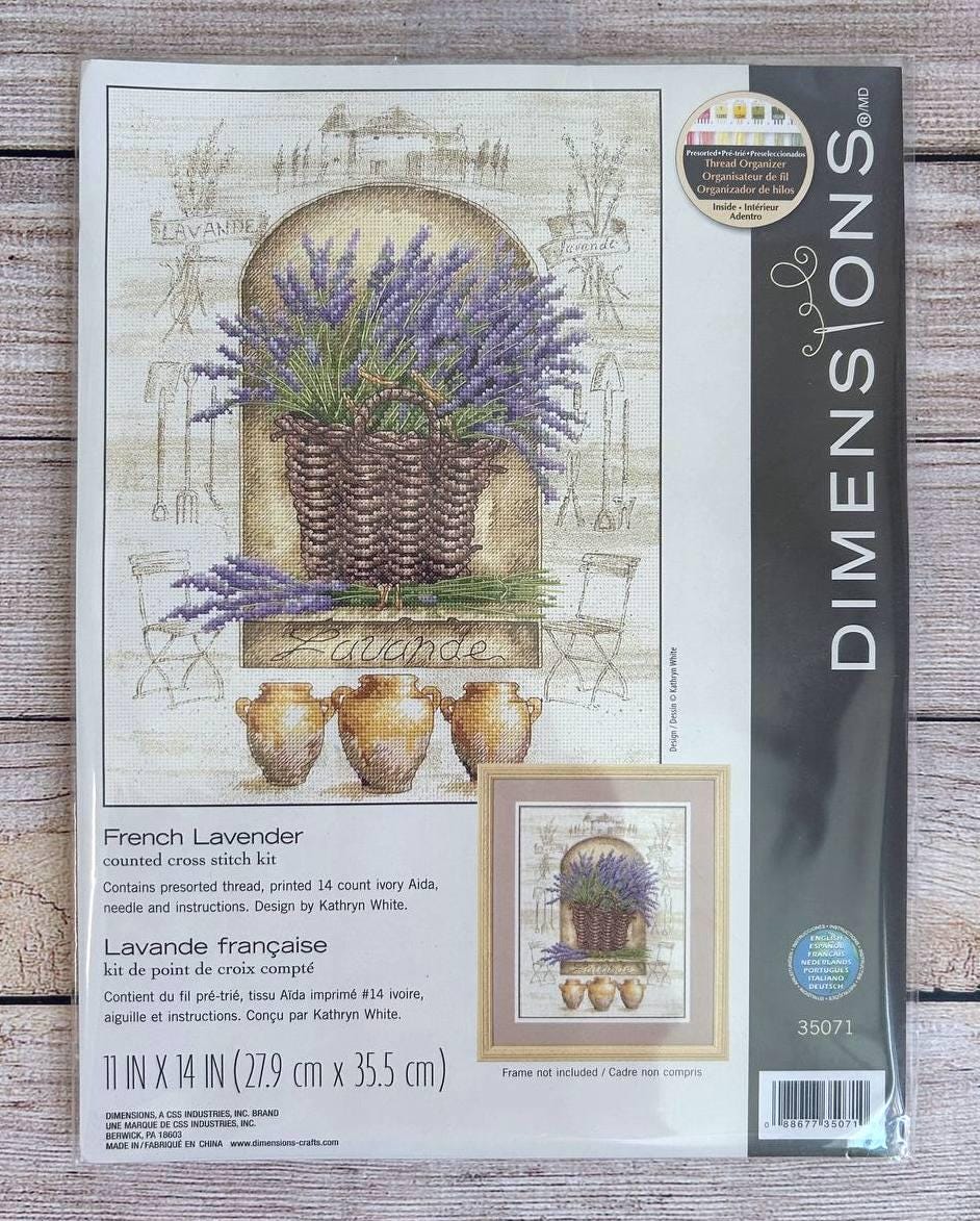 Counted Cross Stitch Kit DIMENSIONS, French Lavender (14 Count), 35071