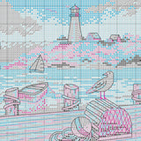 Counted Cross Stitch Kit Dimensions Gold Petite  6"X6" -Dockside (18 Count), 70-65230