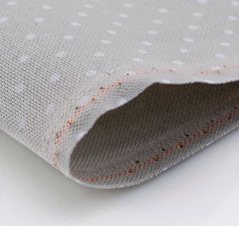 32ct Evenweave Fabric: Zweigart Murano Gray Bis/White Dots, Embroidery Material