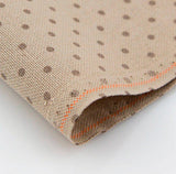 Embroidery Evenweave Fabric 32ct Beige with Khaki Dots, Embroidery Material Zweigart Murano precut