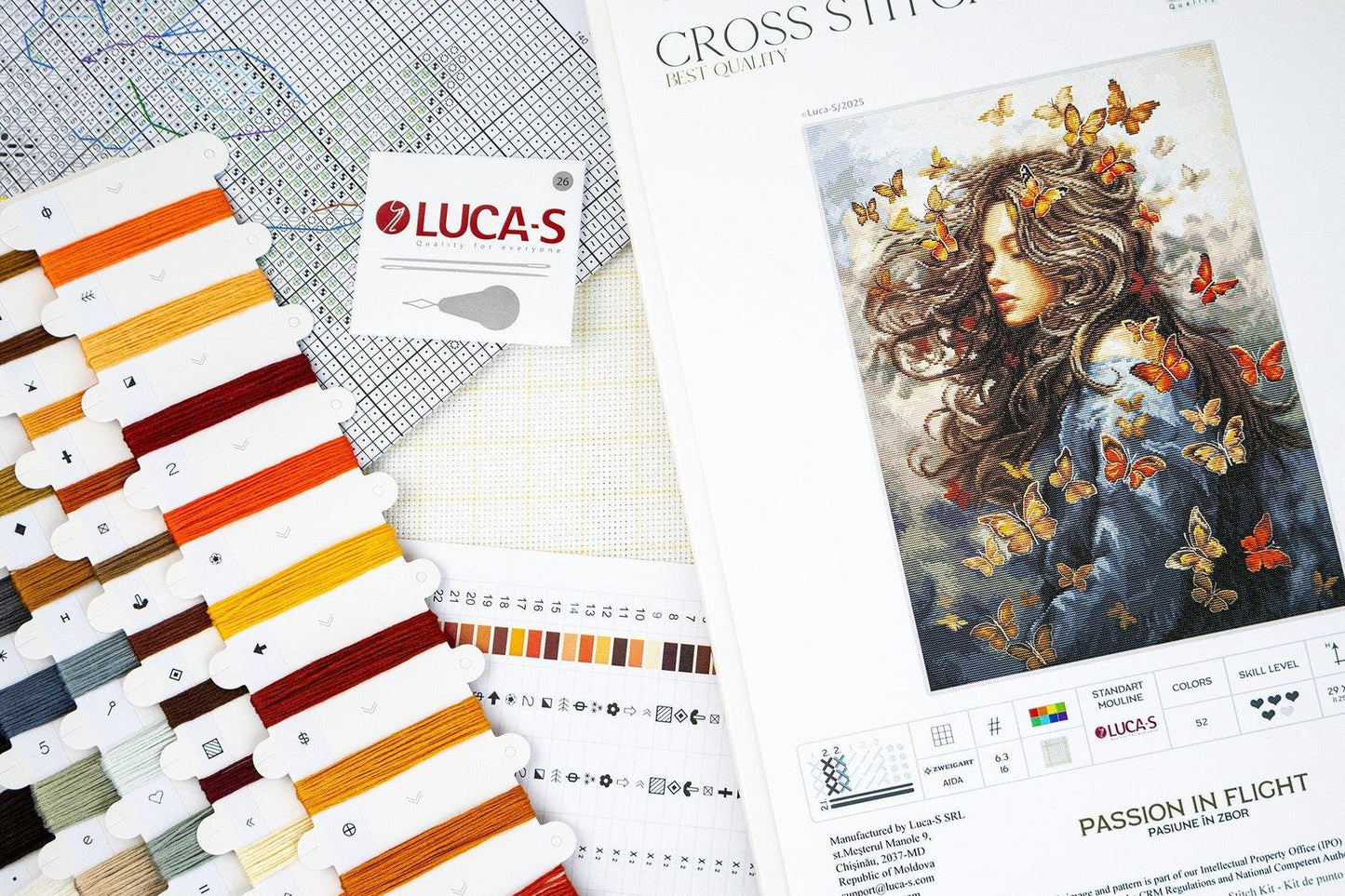 Counted Cross Stitch Kit Luca-S - Passion in Flight, BU5085