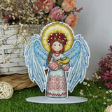 Unic Cross Stitch Kit Angel of life, with metallic threads, beads and decorative crystals.
