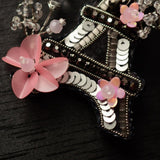 DIY Eiffel Tower Brooch Kit, Bead Embroidery Needlework