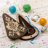Organizer plywood for scissors with magnetic lid, 3"x5.3" IN, ZB-025