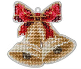 Bead Embroidery Kit on plastic base Christmas Bell, PL-049. Fast DIY Kit