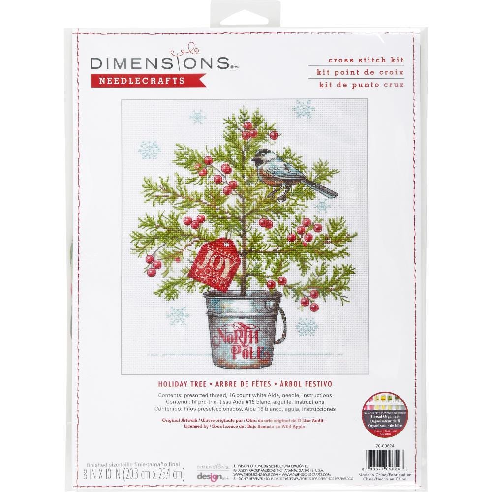 Dimensions Counted Cross Stitch Kit Holliday Tree (16 Count), 70-09624