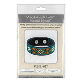 Embroidery Kit faux leather Bracelet Cross Stitch Ornament, HL-027. Fast DIY Kit
