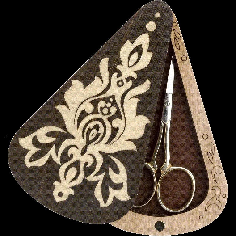 Organizer plywood for scissors with magnetic lid, 3"x5.3" IN, ZB-025