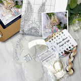 Unic Cross Stitch Kit, Angel of Light with threads, and beads.