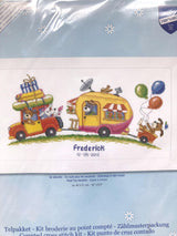 Cross Stitch  Kit, Road Trip Vacation Vervaco, 16"x8.4" (20x18cm), PN-0021746