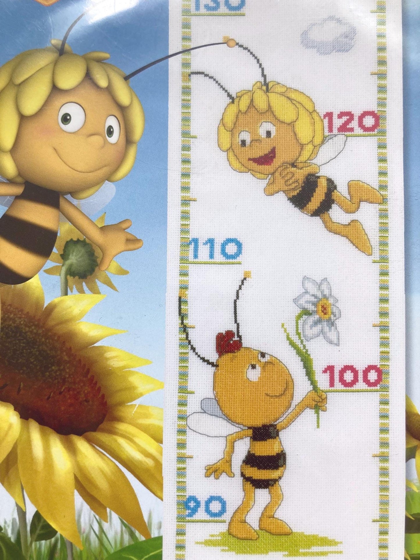Bee Maya Cross Stitch Kit: Kids Height Meter, Home Decor - Vervaco