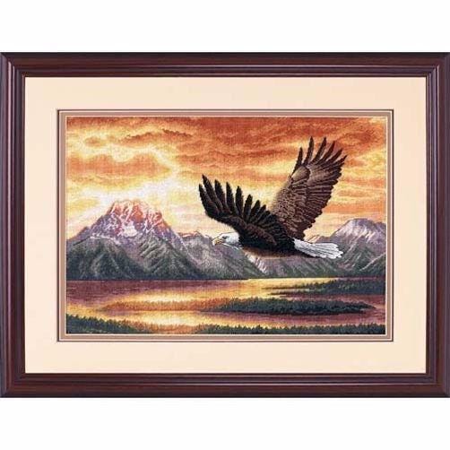 Counted Cross Stitch Kit DIMENSIONS Gold Collection, Silent Flight, 35165 RARE