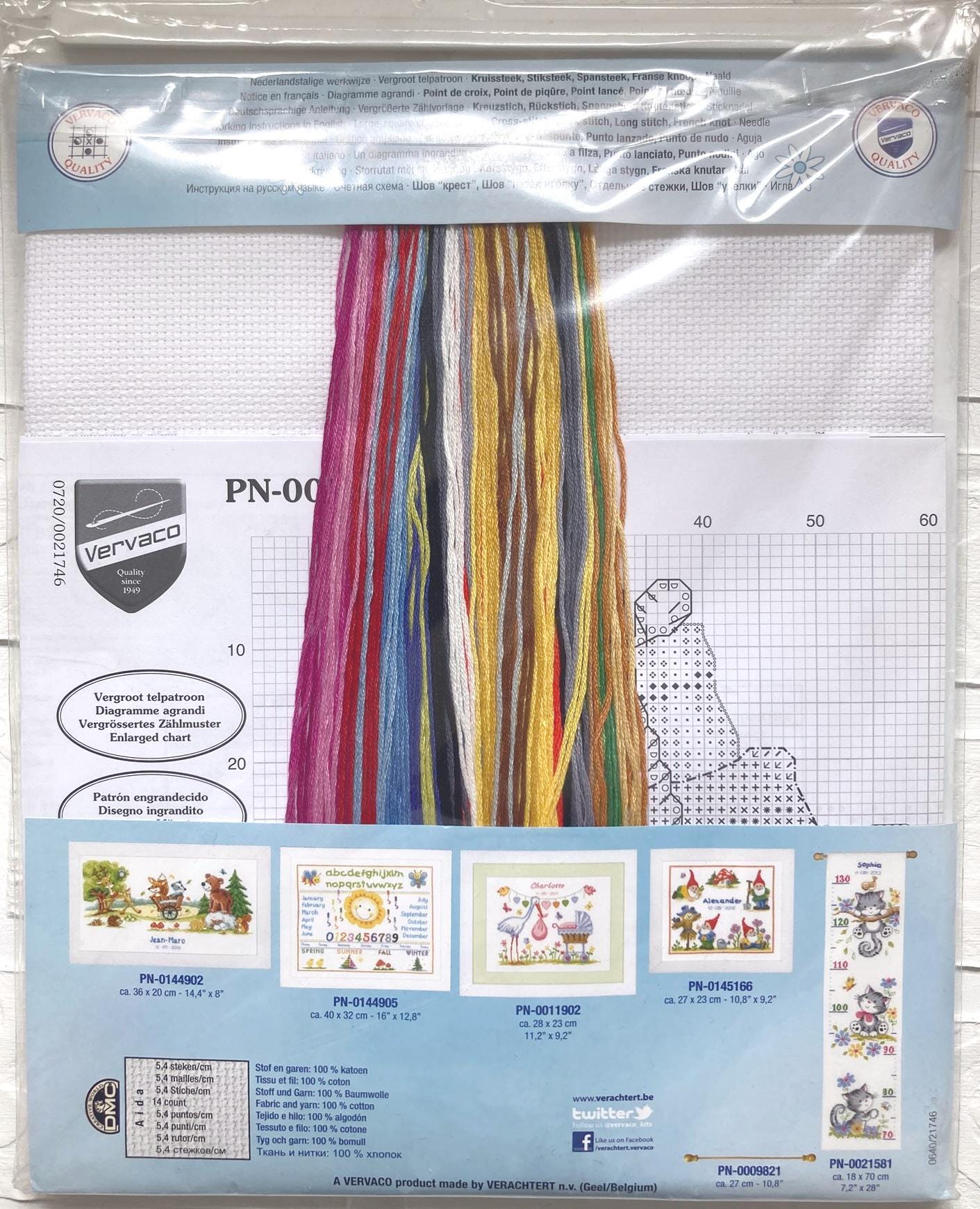 Cross Stitch  Kit, Road Trip Vacation Vervaco, 16"x8.4" (20x18cm), PN-0021746