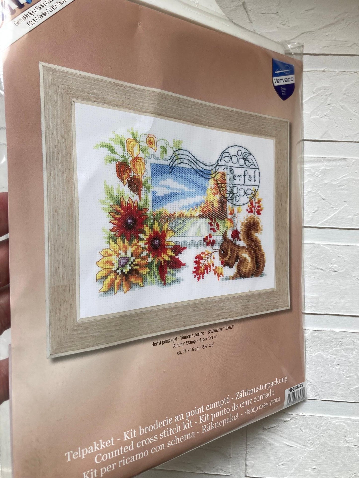 Cross Stitch  Kit, Autumn Stamp Vervaco, 8.4"x6" (21x15cm), PN-0148643