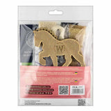 Bead Embroidery Kit: Palomino Stallion, Double-Sided Wood Model