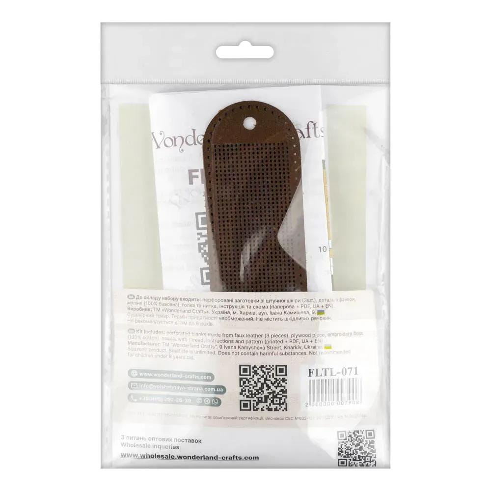 Kit for making a scissor case made from faux leather, 14*4 cm, TL-071