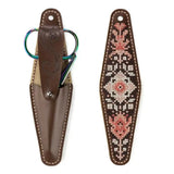 DIY Faux Leather Scissor Case Kit: Pink Ornament Embroidery