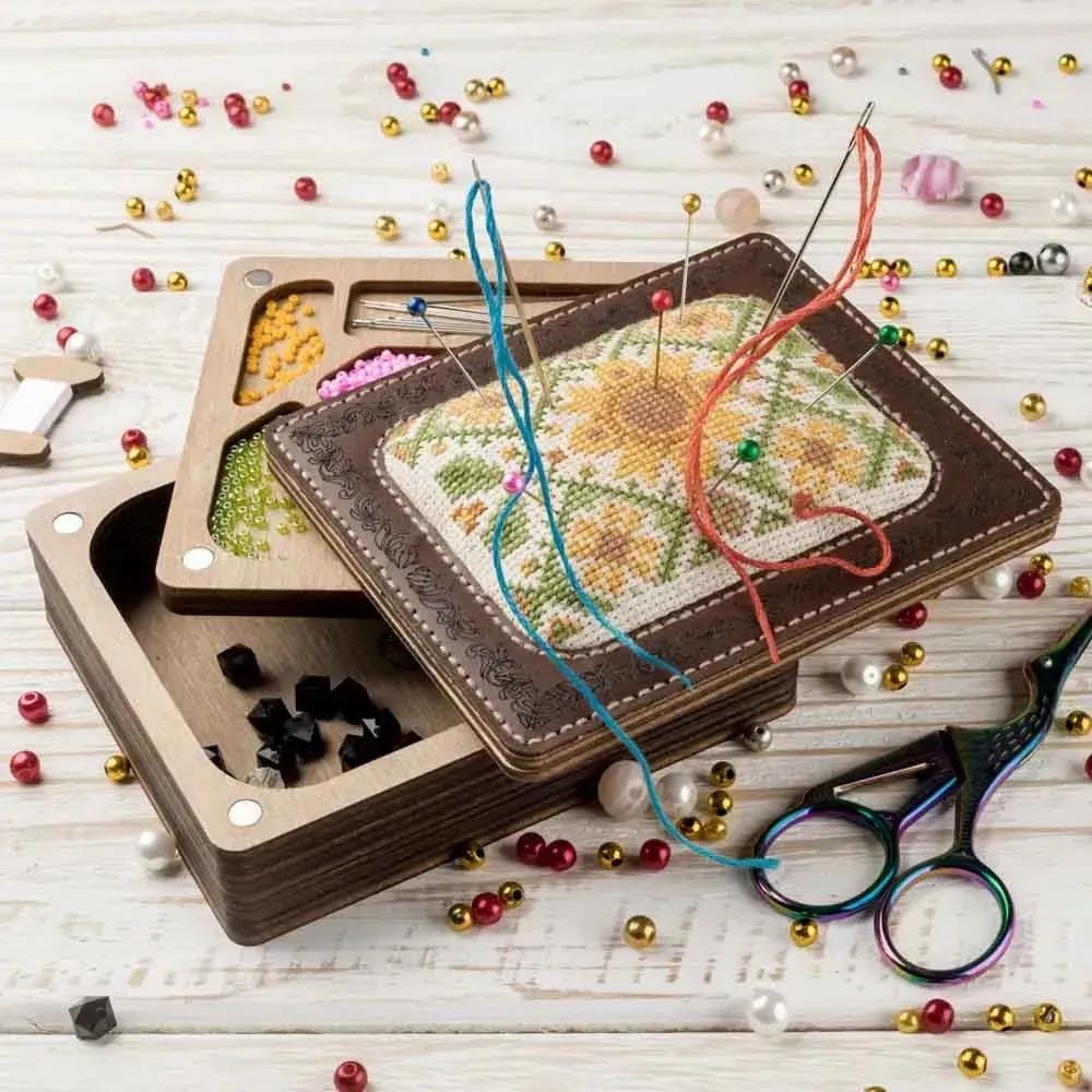 Set for making a needle holder plywood, 12*10*5 cm, TL-074 DIY