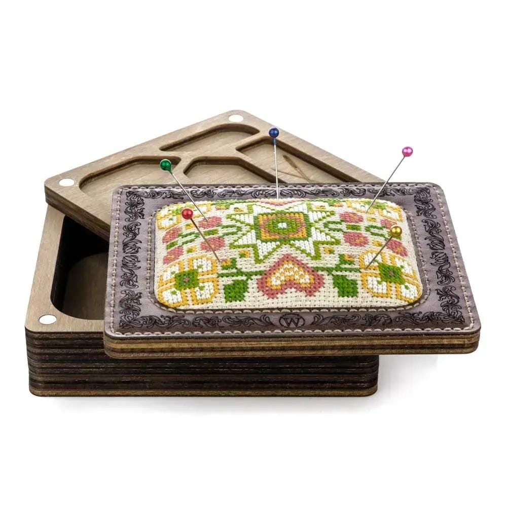 Needle holder DIY set, plywood, 2-Level Storage, 12*10*5 cm, TL-075 DIY