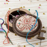 Pincushion kit, set for making a needle holder plywood, 8,5*8,5 cm, TL-80
