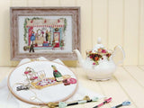 Counted Cross Stitch Kit Indulgence, DMC – Champagne & Desserts, Pearlescent 14ct Aida, 10″×6″, BK1541