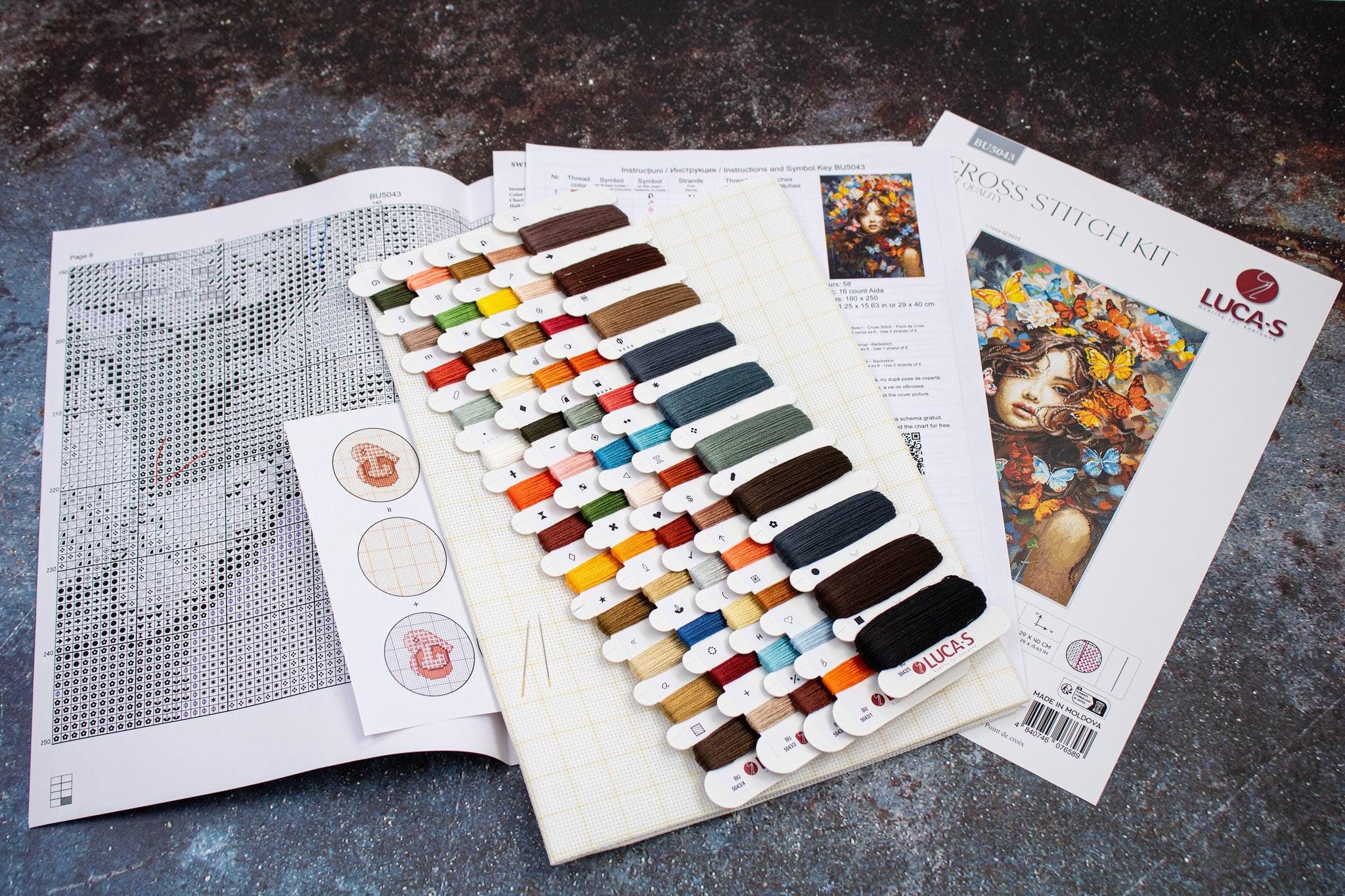 Counted Cross Stitch Kit Luca-S - Butterflies Magic, BU5043