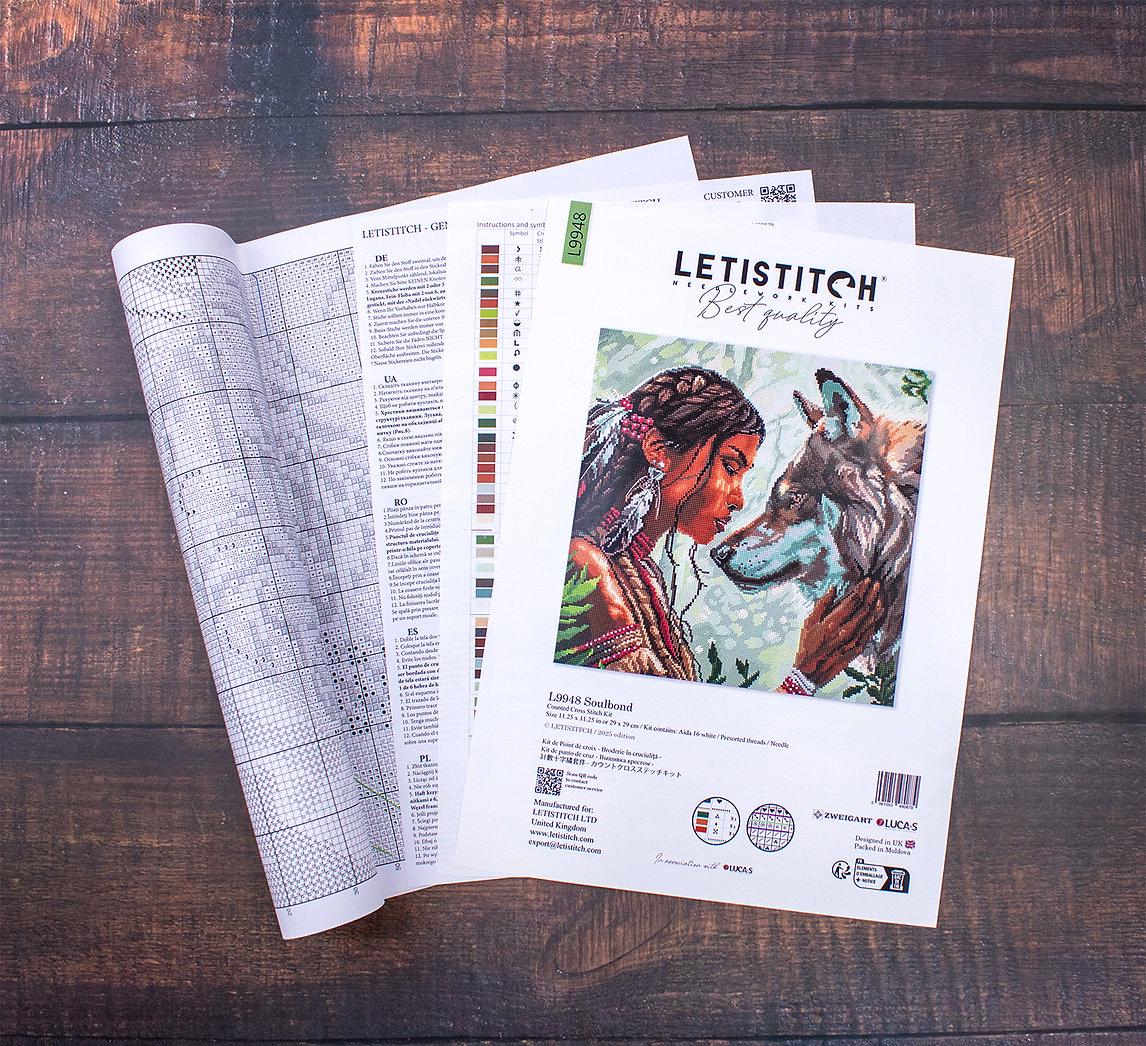 Letistitch Counted Cross Stitch Kit – L9948 Soulbond with 44 Colors