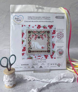 Cross Stitch Kit, "Kitten in currants" X-057, Hand-dyed Threads, TOHO Beads