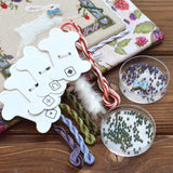 Cross Stitch Kit, "Rabbit in Blackberries " X-056, Hand-dyed Threads, TOHO Beads