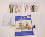 Counted Cross Stitch Kit Indulgence, DMC – Champagne & Desserts, Pearlescent 14ct Aida, 10″×6″, BK1541