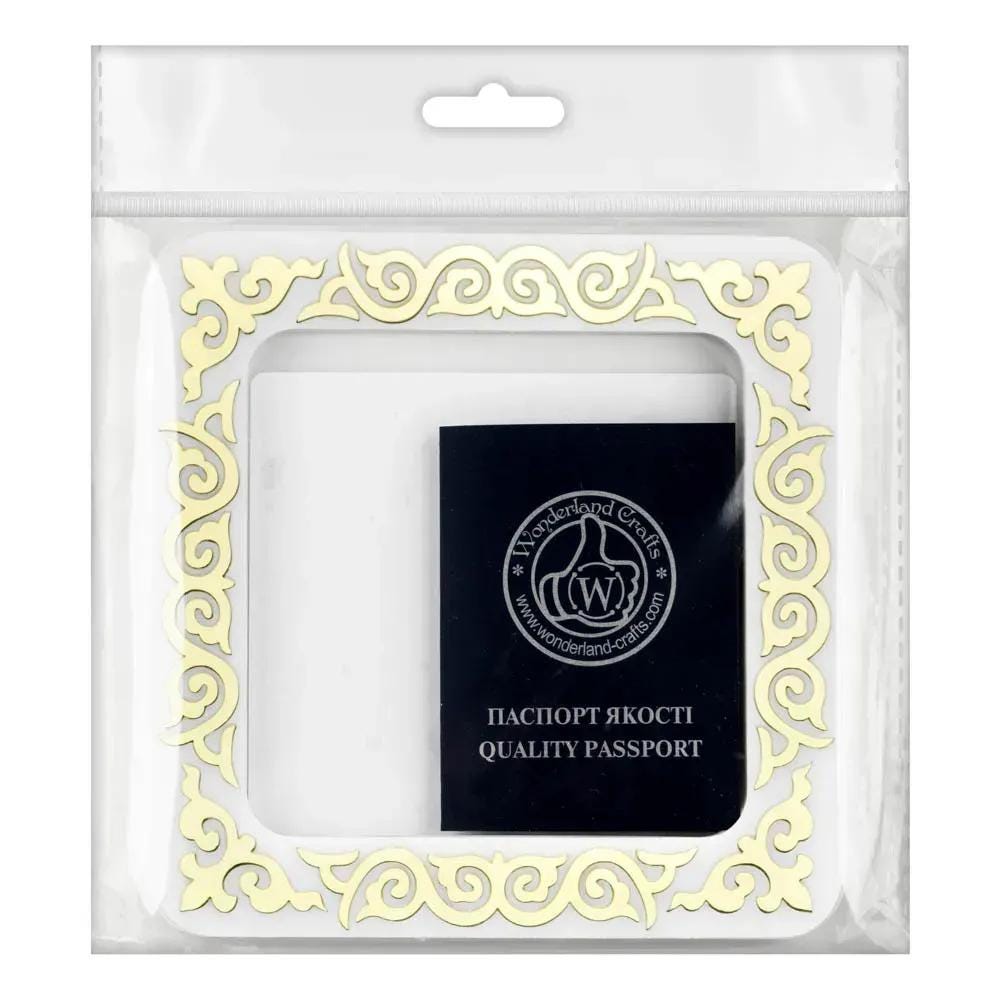 Plastic Embroidery Hoop with Magnetic Holders, gold pattern: 4"x4" Mill Hill Compatible