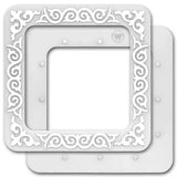 Plastic Embroidery Hoop with Magnetic Holders, silver pattern: 4"x4" Mill Hill Compatible