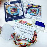 Royal treasure - Easter egg Cross Stitch Kit: Beads & Threads on Plastic Base