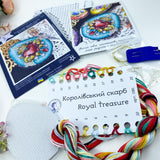 Royal treasure - Easter egg Cross Stitch Kit: Beads & Threads on Plastic Base
