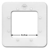Magnetic Embroidery Hoop: Plastic Cross Stitch Frame, silver pattern (2.4x2.4 IN)