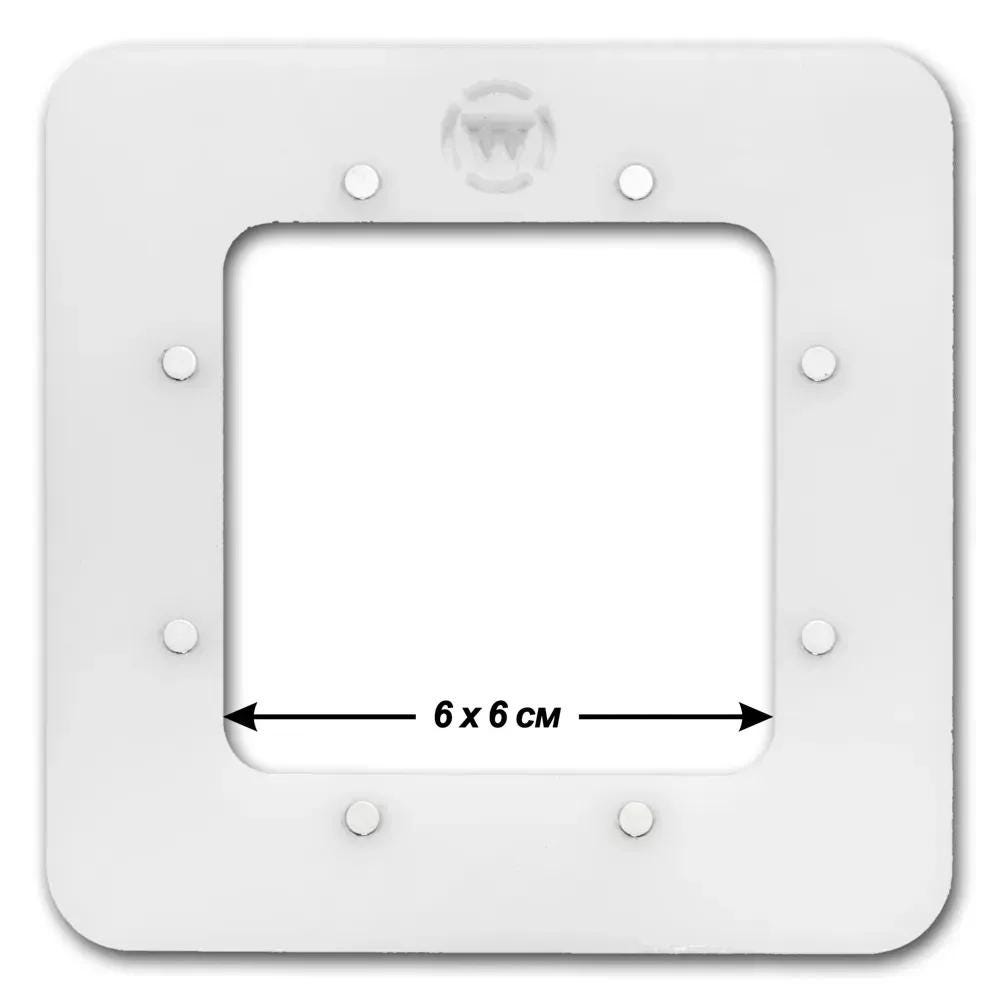 Magnetic Embroidery Hoop: Plastic Cross Stitch Frame, silver pattern (2.4x2.4 IN)
