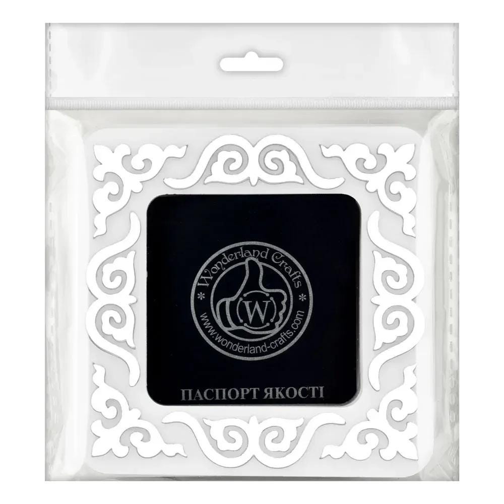 Magnetic Embroidery Hoop: Plastic Cross Stitch Frame, silver pattern (2.4x2.4 IN)