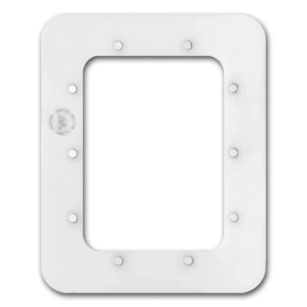 Plastic Magnetic Frame for embroidery and needlework, , white and silver ornament, 2.55x3.54 IN