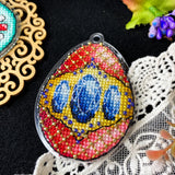 Topaz treasure - Easter egg Cross Stitch Kit: Beads & Threads on Plastic Base