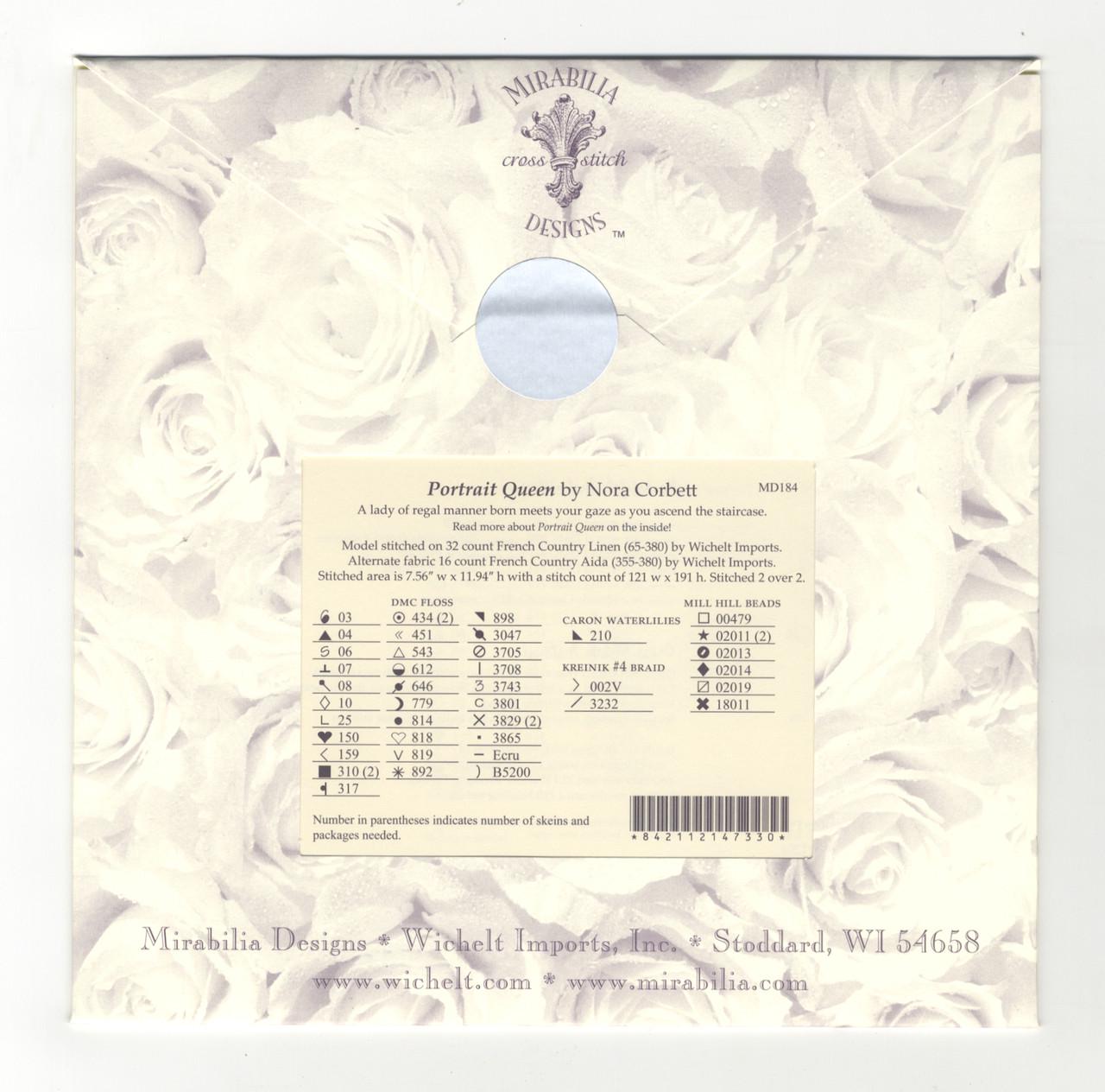 Mirabilia - Portrait Queen cross stitch pattern only, MD-184
