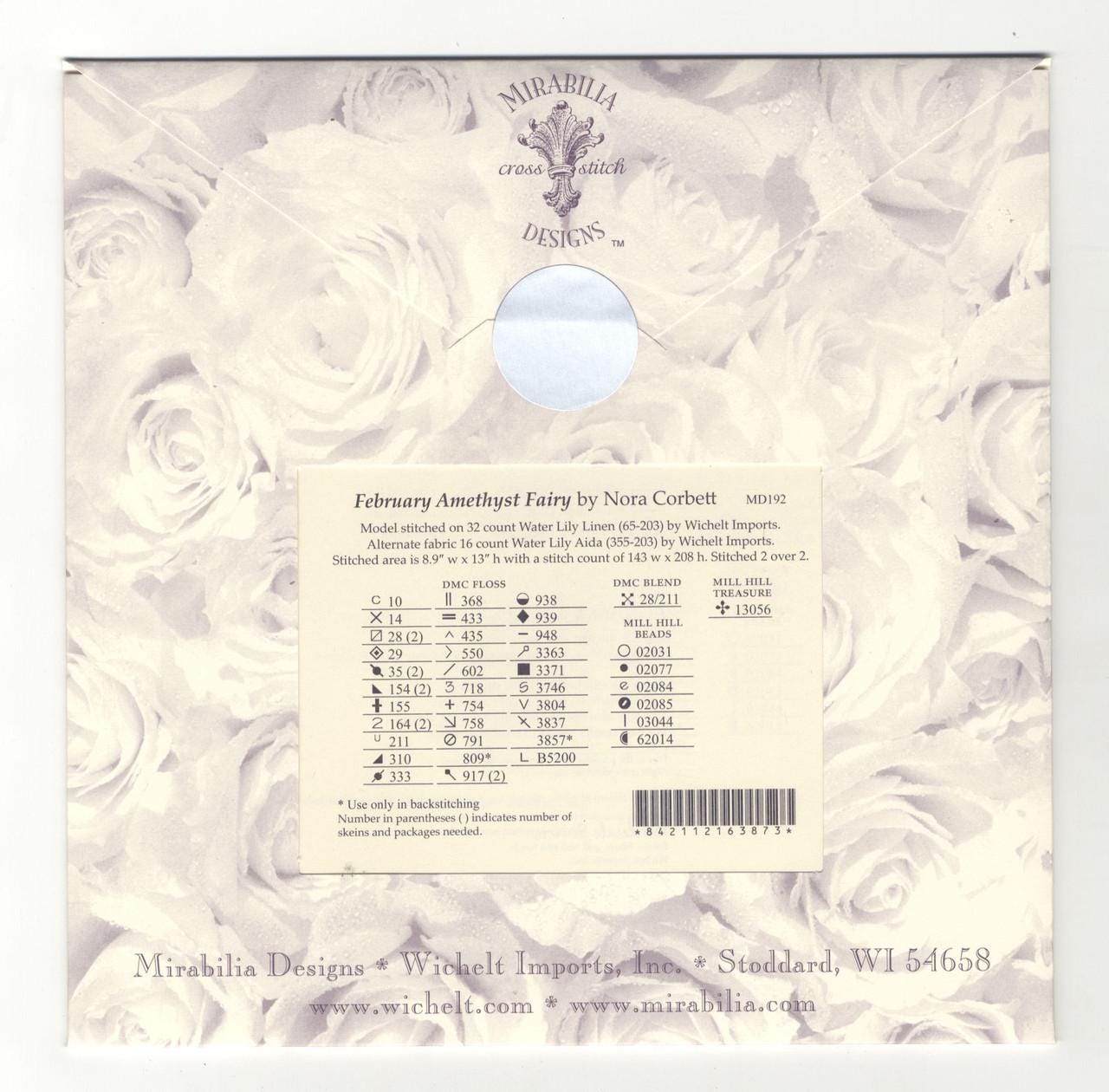 Mirabilia - February Amethyst Fairy cross stitch pattern only, MD-192