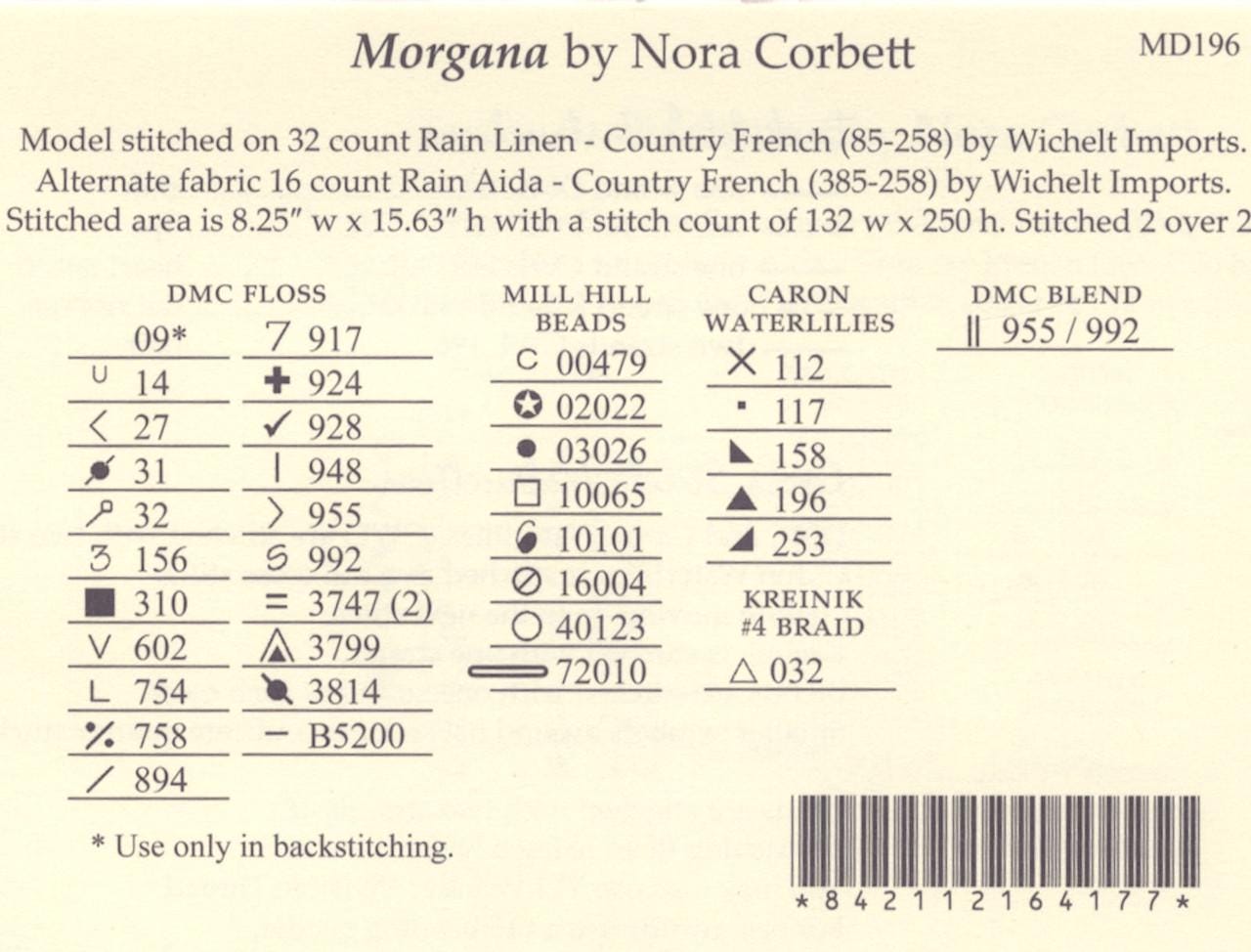 Mirabilia - Morgana Fairy cross stitch pattern only, MD-196