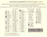 Mirabilia - Portrait of Lady M cross stitch pattern and Embellishment pack, MD-200, MD-200E