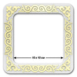 Plastic Embroidery Hoop with Magnetic Holders, gold pattern: 4"x4" Mill Hill Compatible