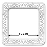 Plastic Embroidery Hoop with Magnetic Holders, silver pattern: 4"x4" Mill Hill Compatible