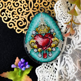 Royal treasure - Easter egg Cross Stitch Kit: Beads & Threads on Plastic Base