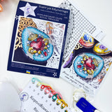 Royal treasure - Easter egg Cross Stitch Kit: Beads & Threads on Plastic Base