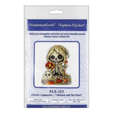 Halloween Skeleton and the ghost Counted Cross Stitch Kit on Plastic base