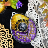 Tourmaline treasure - Easter egg Cross Stitch Kit: Beads & Threads on Plastic Base